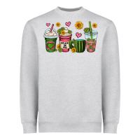 Heather Grey stuck on you cactus coffee cups Heavyweight Sweatshirt - OliviaCreatesArt