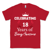 Red 18 years of being awesome, 18 year old birthday gi Classic Tee - tuanDangUi