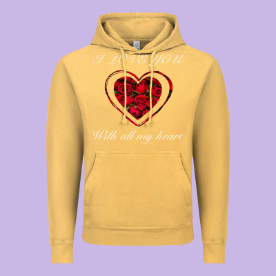 I Love You With All My Heart Vintage Hoodie Designed By Bettercallsaul