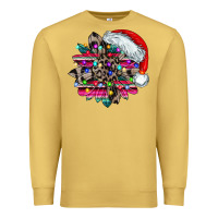 Antique Gold serape and leopard christmas Premium Sweatshirt - CowhideDigitalArt