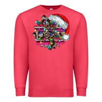 Cardinal serape and leopard christmas Premium Sweatshirt - CowhideDigitalArt