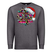 Charcoal Heather serape and leopard christmas Premium Sweatshirt - CowhideDigitalArt