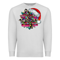 Dove Grey serape and leopard christmas Premium Sweatshirt - CowhideDigitalArt