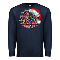 Navy serape and leopard christmas Premium Sweatshirt - CowhideDigitalArt