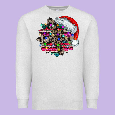 Serape And Leopard Christmas Premium Sweatshirt Designed By Cowhidedigitalart