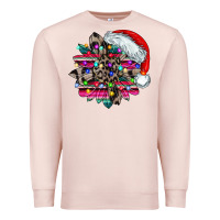 Pale Pink serape and leopard christmas Premium Sweatshirt - CowhideDigitalArt