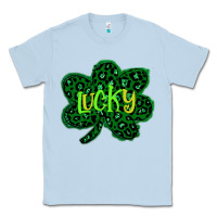Dusty Blue Lucky Shamrock St Patricks Day Classic Tee - Bettercallsaul