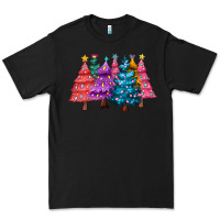 Black christmas trees and lights Premium Tee - MaliasSmallBusiness