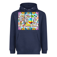 Navy The Pool Is My Happy Place Heavyweight Hoodie - CowhideDigitalArt