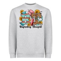 Heather Grey respiratory therapist western Heavyweight Sweatshirt - OliviaCreatesArt