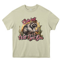 Mossy cute but will fight you racoon western Heavy Core Tee - NancyCooperArtShop