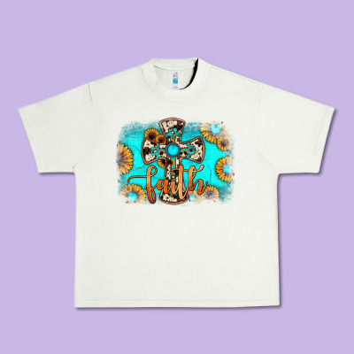 Faith Cross Urban Heavy Tee Designed By Jahusdesignshop