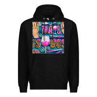 Black nail boss money hand and wine with gemstone leopard and zebra seamless Premium Hoodie - BundleAndBundleShop