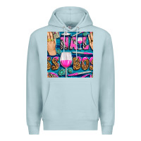 Blue Mist nail boss money hand and wine with gemstone leopard and zebra seamless Premium Hoodie - BundleAndBundleShop