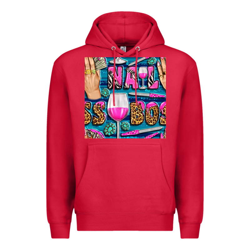 Nail Boss Money Hand And Wine With Gemstone Leopard And Zebra Seamless Premium Hoodie by BundleAndBundleShop | Teevron
