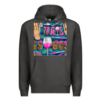 Charcoal Heather nail boss money hand and wine with gemstone leopard and zebra seamless Premium Hoodie - BundleAndBundleShop