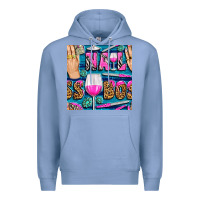 Colony Blue nail boss money hand and wine with gemstone leopard and zebra seamless Premium Hoodie - BundleAndBundleShop