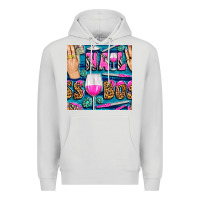 Dove Grey nail boss money hand and wine with gemstone leopard and zebra seamless Premium Hoodie - BundleAndBundleShop