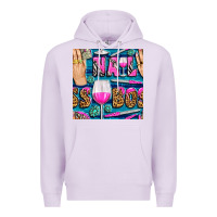 Lilac nail boss money hand and wine with gemstone leopard and zebra seamless Premium Hoodie - BundleAndBundleShop