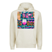 Oatmeal Heather nail boss money hand and wine with gemstone leopard and zebra seamless Premium Hoodie - BundleAndBundleShop