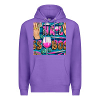 Purple nail boss money hand and wine with gemstone leopard and zebra seamless Premium Hoodie - BundleAndBundleShop