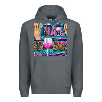 Rock nail boss money hand and wine with gemstone leopard and zebra seamless Premium Hoodie - BundleAndBundleShop