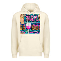 Sandshell nail boss money hand and wine with gemstone leopard and zebra seamless Premium Hoodie - BundleAndBundleShop