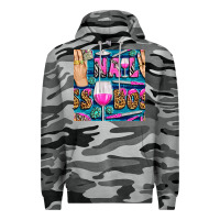 Slate Camo nail boss money hand and wine with gemstone leopard and zebra seamless Premium Hoodie - BundleAndBundleShop