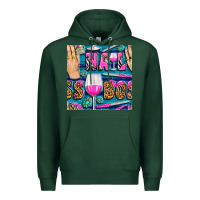 Sports Green nail boss money hand and wine with gemstone leopard and zebra seamless Premium Hoodie - BundleAndBundleShop