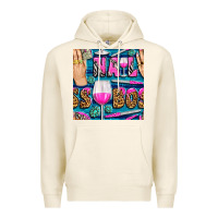 Tofu nail boss money hand and wine with gemstone leopard and zebra seamless Premium Hoodie - BundleAndBundleShop