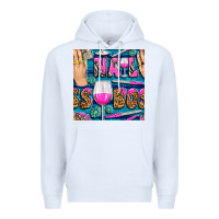 White nail boss money hand and wine with gemstone leopard and zebra seamless Premium Hoodie - BundleAndBundleShop