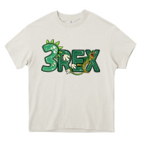 Cream three rex Heavy Core Tee - MaliasSmallBusiness