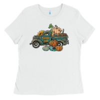 White western pumpkin farm truck Ladies Tee - RanaPortraitStore
