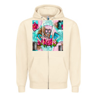 Sandshell nail tools and polish with flowers and tooled leather seamless pattern Zipper Hoodie - BundleAndBundleShop