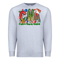 Heather Grey Christmas CNA Premium Sweatshirt - CowhideDigitalArt