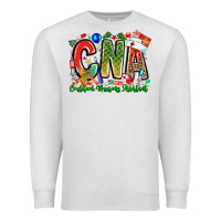 Oatmeal Heather Christmas CNA Premium Sweatshirt - CowhideDigitalArt