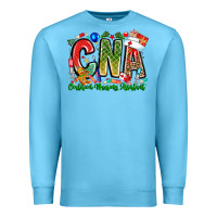 Ocean Blue Christmas CNA Premium Sweatshirt - CowhideDigitalArt