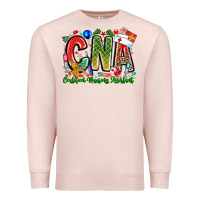 Pale Pink Christmas CNA Premium Sweatshirt - CowhideDigitalArt