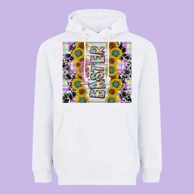 Happy Easter Heavyweight Hoodie Designed By Cowhidedigitalart