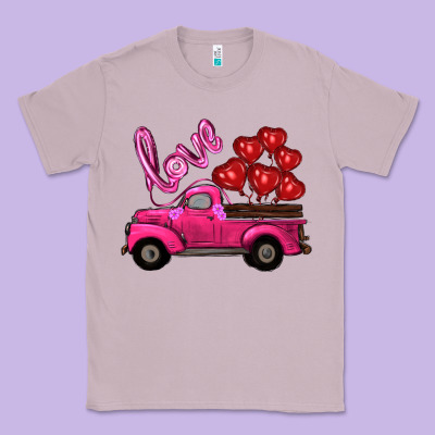 Valentine's Day Turck With Balloons Classic Tee Designed By Ranaportraitstore