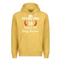 Antique Gold 18 years of being awesome, 18 year old birthday gi Premium Hoodie - tuanDangUi