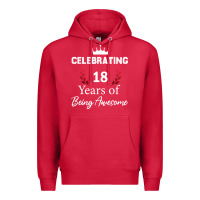 Cardinal 18 years of being awesome, 18 year old birthday gi Premium Hoodie - tuanDangUi