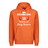 Carrot 18 years of being awesome, 18 year old birthday gi Premium Hoodie - tuanDangUi