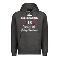 Charcoal Heather 18 years of being awesome, 18 year old birthday gi Premium Hoodie - tuanDangUi