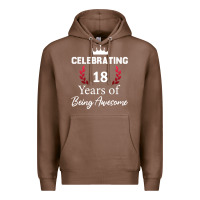 Chestnut 18 years of being awesome, 18 year old birthday gi Premium Hoodie - tuanDangUi