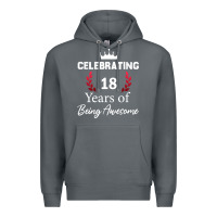 Rock 18 years of being awesome, 18 year old birthday gi Premium Hoodie - tuanDangUi
