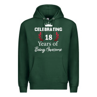 Sports Green 18 years of being awesome, 18 year old birthday gi Premium Hoodie - tuanDangUi