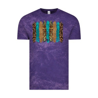 Cloud Purple glitter turqoise leopard tooled leather background Vintage Tee - RanaPortraitStore