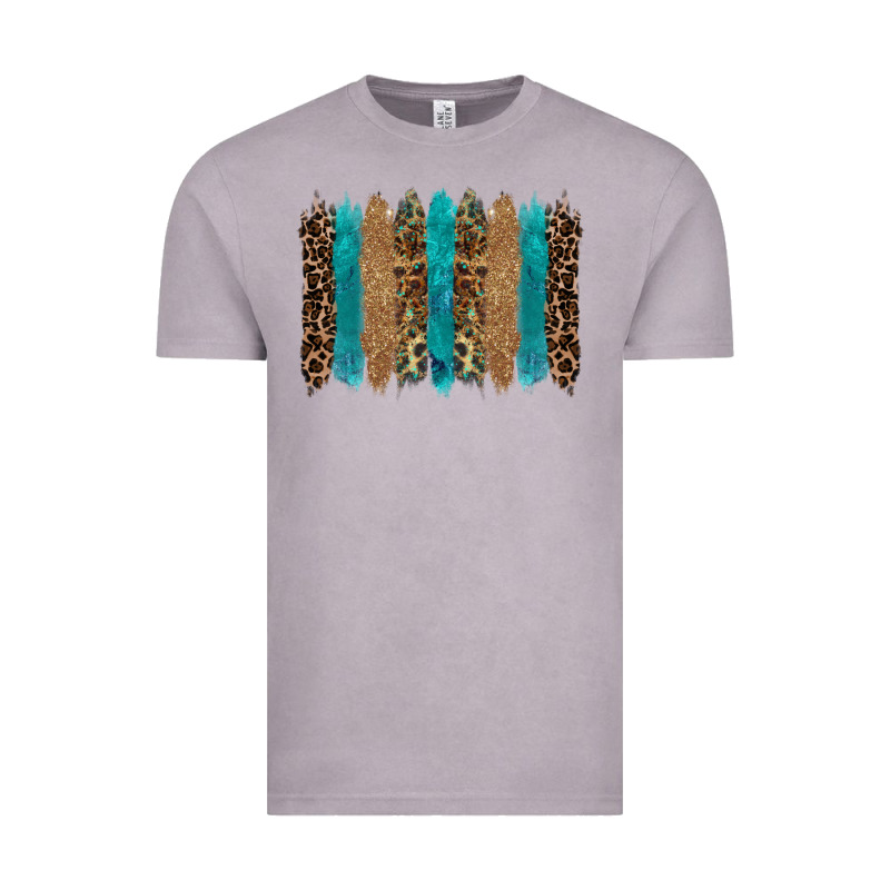 Glitter Turqoise Leopard Tooled Leather Background Vintage Tee by RanaPortraitStore | Teevron