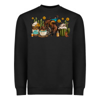 Black rodeo cowboy coffee cups Heavyweight Sweatshirt - OliviaCreatesArt